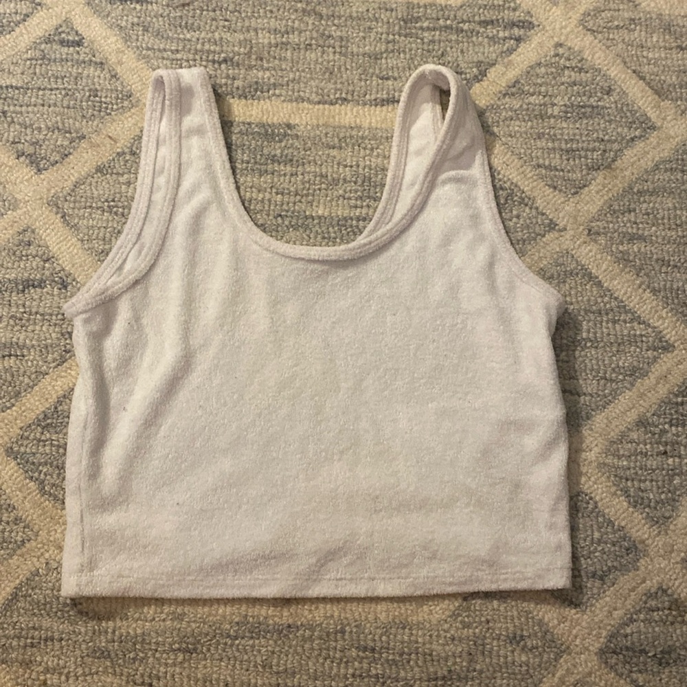 Hollister, small white towel tank
